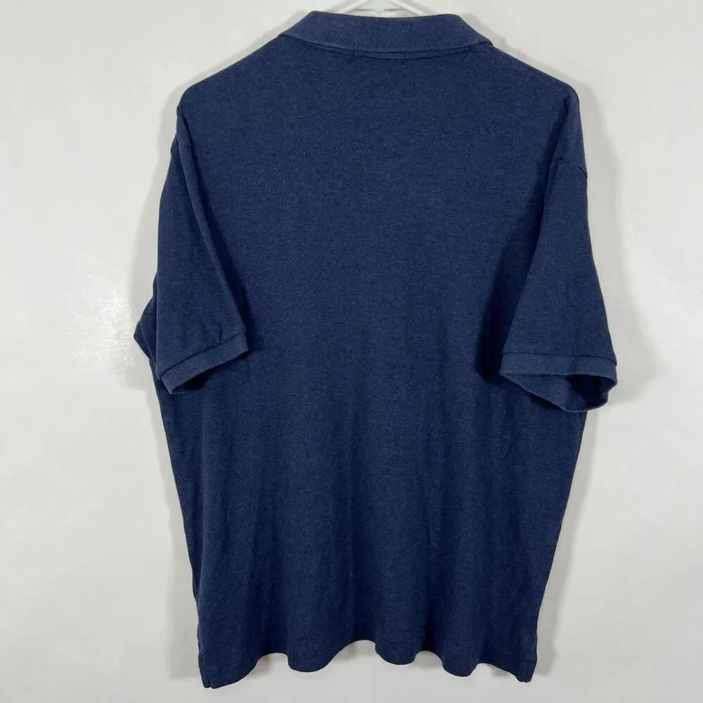 Polo Ralph Lauren Polo Shirt Mens Size Medium Blue Red Pony Short Sleeve